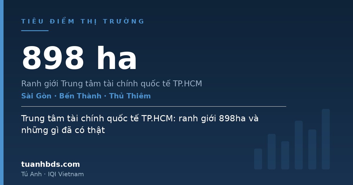 Trung tâm tài chính quốc tế TP.HCM: ranh giới 898ha và những gì đã có thật