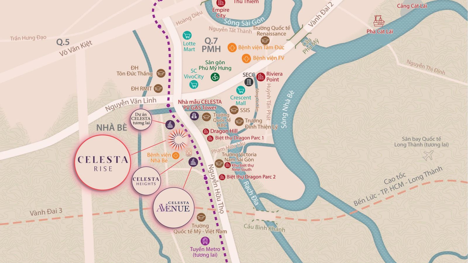 Vị trí và kết nối quanh dự án – Celesta City