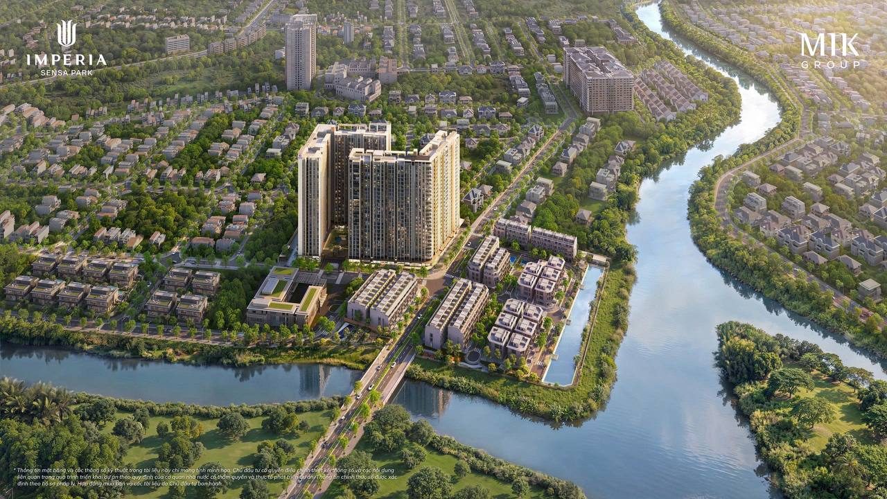 Phối cảnh Imperia Sensa Park từ trên cao