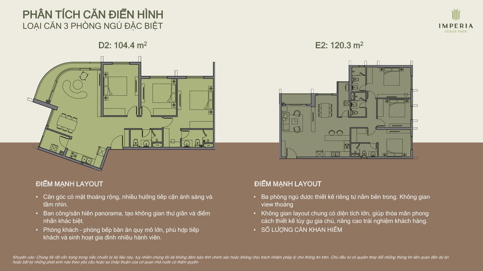 Layout 3PN đặc biệt D2 và E2 – Imperia Sensa Park