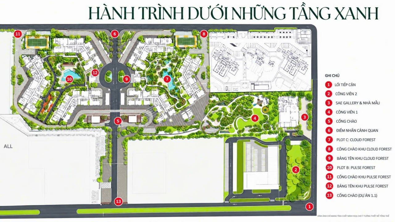 Mặt bằng cảnh quan tổng thể Norton Park
