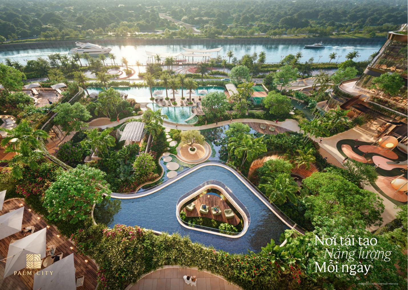 Khu tiện ích và hồ bơi nội khu – Palm River