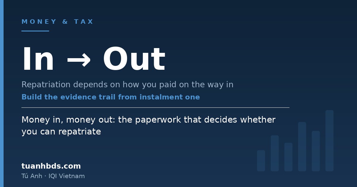 Money in, money out: the paperwork that decides whether you can repatriate