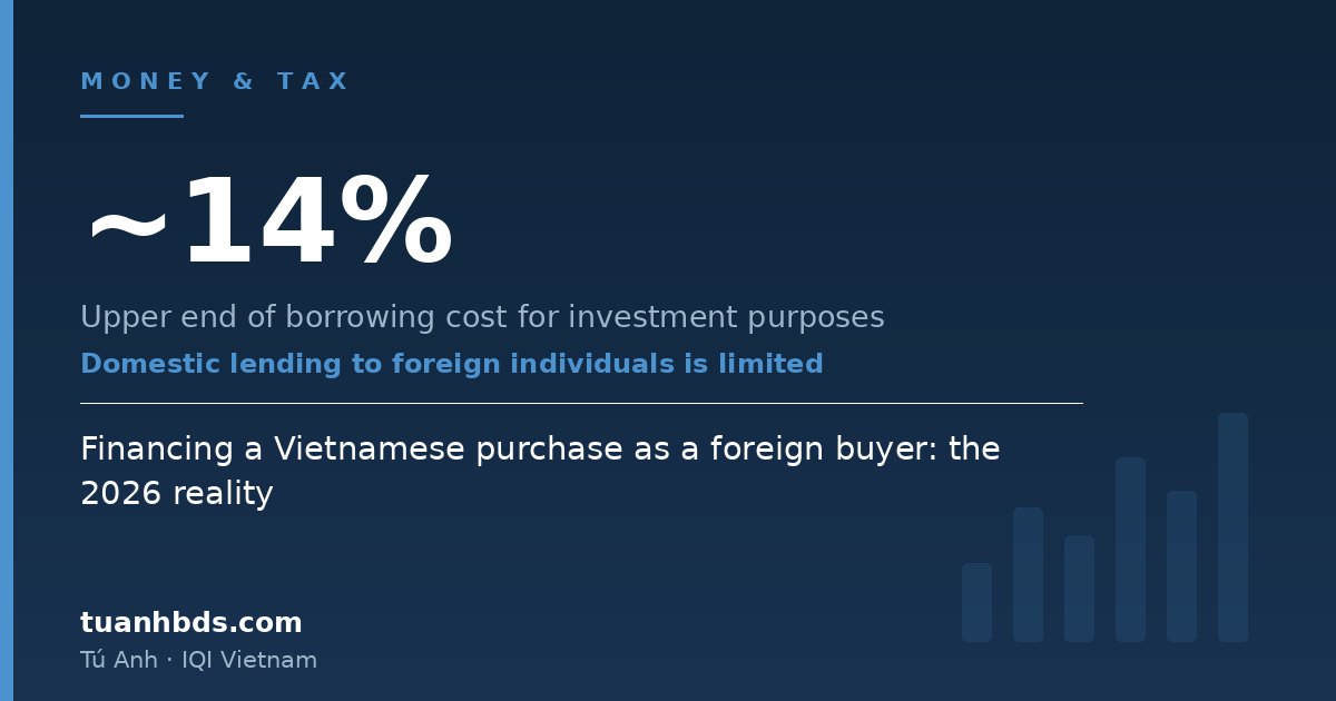 Financing a Vietnamese purchase as a foreign buyer: the 2026 reality