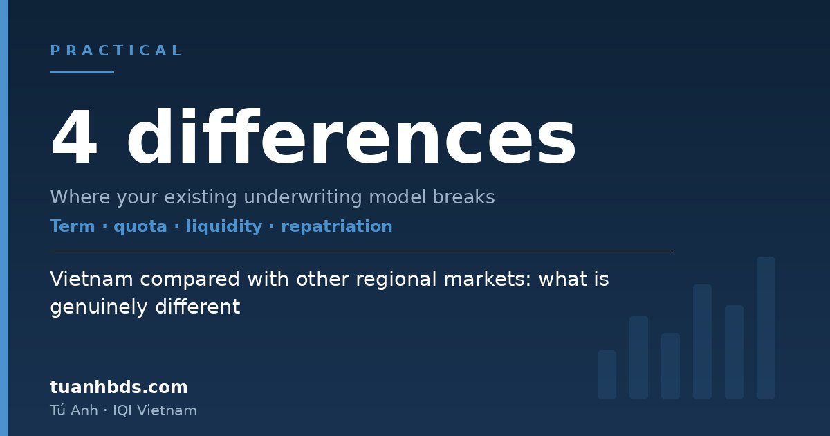 Vietnam compared with other regional markets: what is genuinely different
